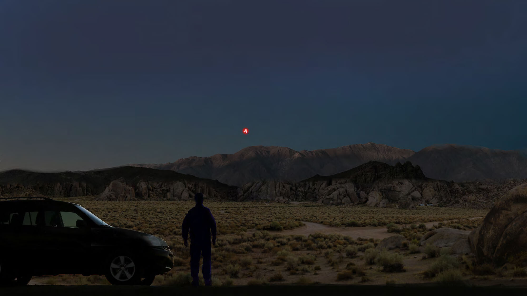 FBI-UAP-D041: red light at the ridge crest, western United States, 2026
